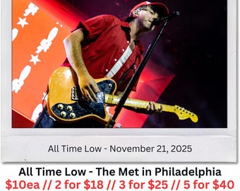Alex Gaskarth (Red Stage) – Polaroid Print – All Time Low – Nov 21, 2025 - 005