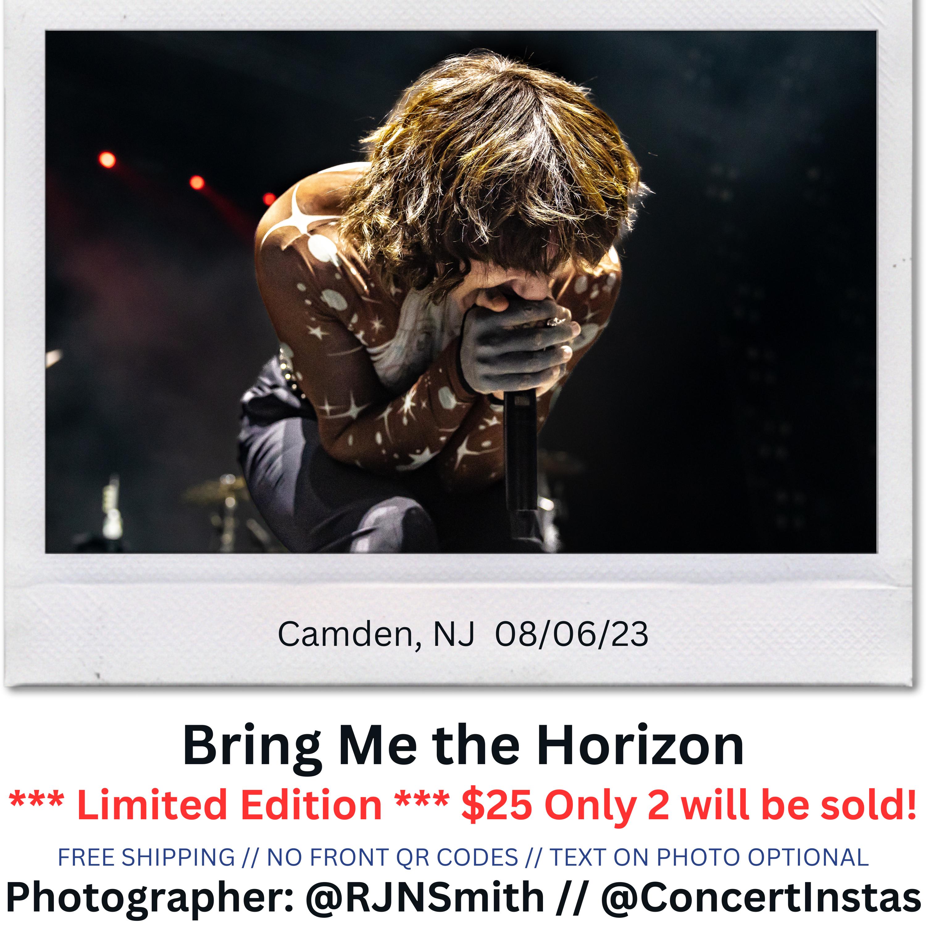 Bring Me The Horizon – Limited Edition Instax Print / Polaroid – BMTH 005 – Live in Camden, NJ – 08/06/23 w/ Oli Sykes