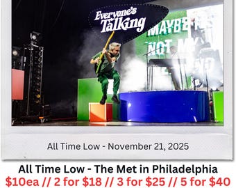 Jack Barakat Jump Shot – All Time Low Polaroid Print – Live at The Met Philly 2025 (ATL 004)