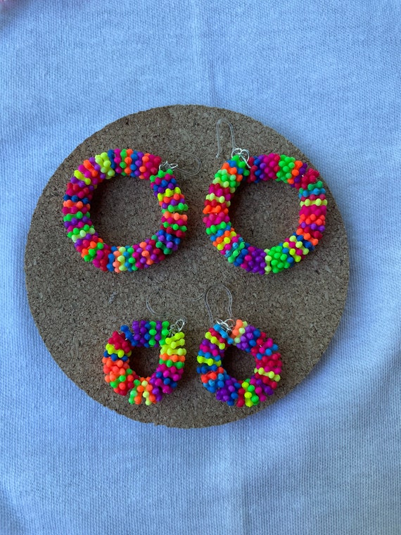 Plastic hoop earrings cheap for sensitive ears