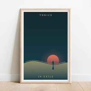 Tre gånger - I exil-poster: Matt konsttryck