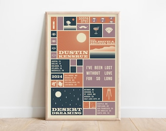 DUSTIN KENSRUE - Desert Dreaming Tour | Matte Vertical Poster | 12&quot;x18&quot; | 16&quot;x24&quot; | 20&quot;x30&quot; | 24&quot;x26&quot; Matte Poster Art Vertical Posters