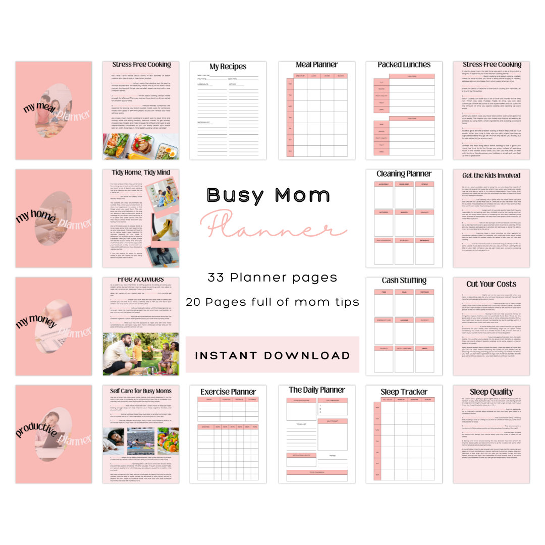The Busy Mom Planner, New Mom Planner, Working Mom Planner, Life ...