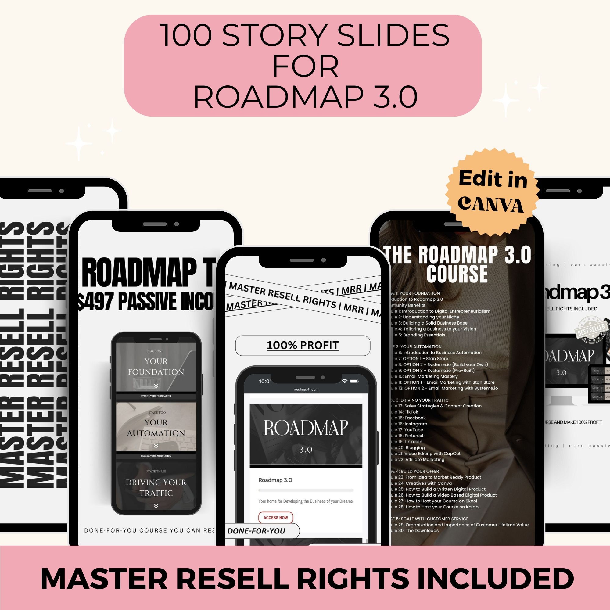 Roadmap 3.0 Story Slides | Roadmap 3.0 Marketing | Instagram Facebook ...