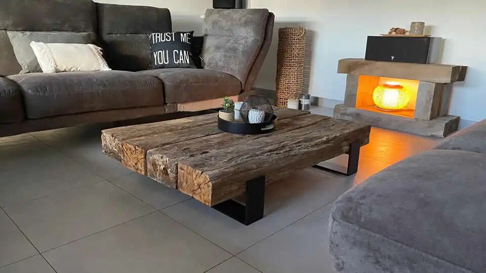 Table basse En poutre