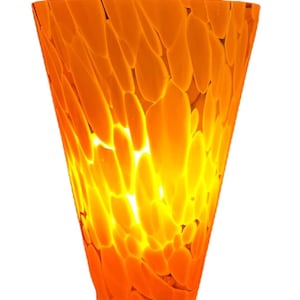 ベネチアンガラス ムラノ MURANO ランプシェード オレンジ レース