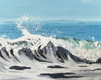 Breaking Wave, Impression Giclee à partir de peinture acrylique originale, Ocean Wave, Hilton Head Island Water