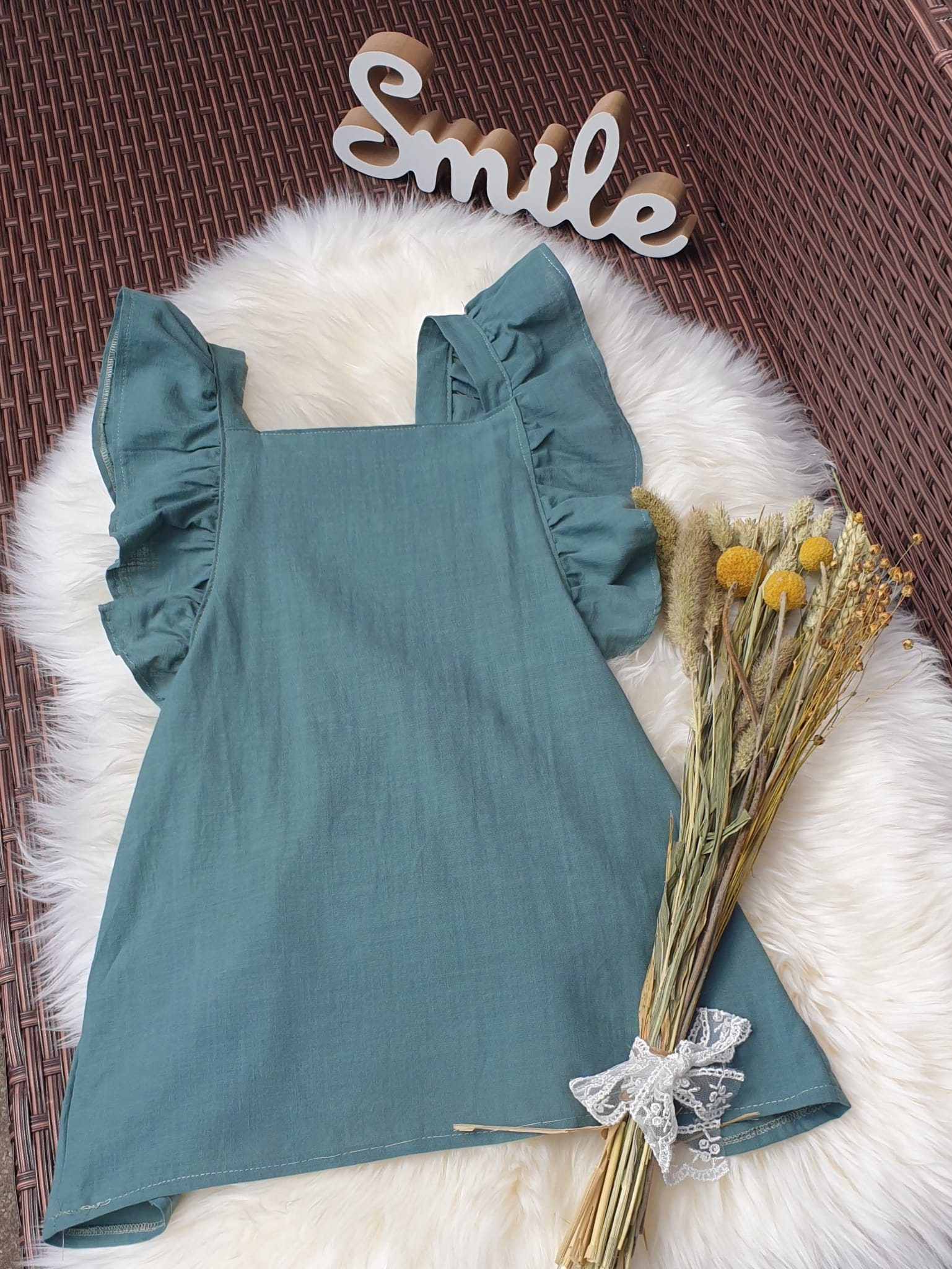 Cute Cotton Dress With Butterfly Sleeves Etsy