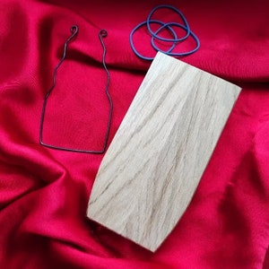 Small extra long wooden surface for (10 - 14 hooks) darning loom