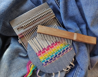 Weft comb. Handcrafted wood beater for speedweve looms etc