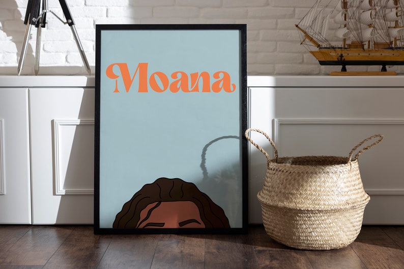 Moana Print, Moana Movie Poster, Princess Bedroom Decor, Princess ...