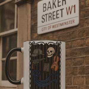Sherlock Holmes Mug: Deduction is Art, Detective Gift