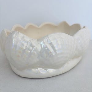 Vintage Lusterware Scallop Jardiniere 93.5" x 13"w x 7.5" d
