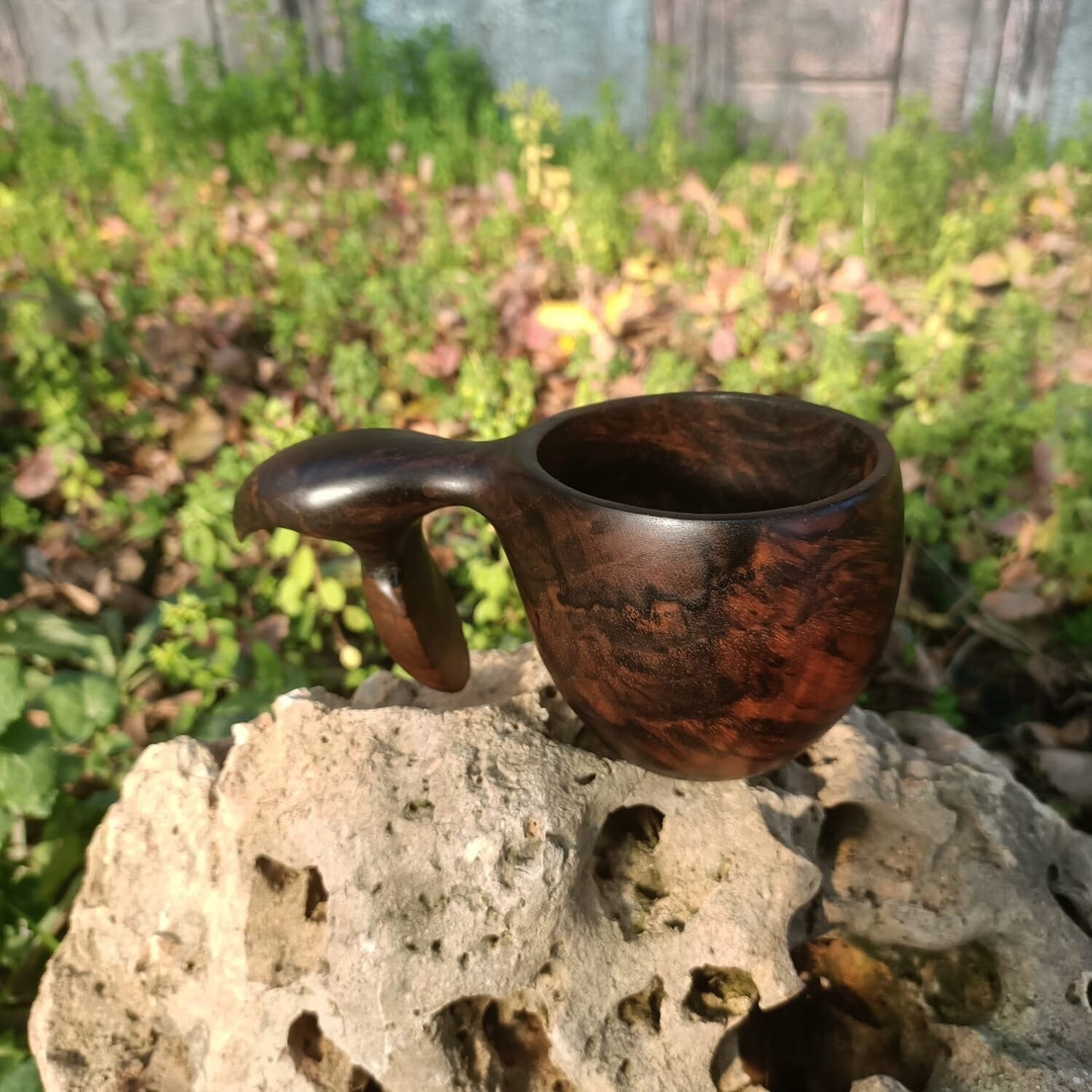 Handcarved Wood Kuksa, Bushcraft Mug , Wood Carving, Travel Cup, Kuksa