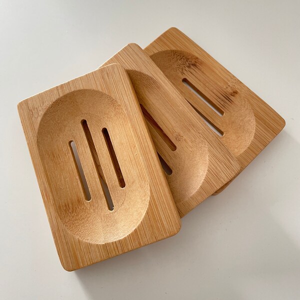 Bamboo Soap Dish Etsy