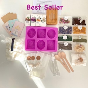 Kit para fabricação de sabonetes, base para sabonete 600/1000 g, sabonete derretido e despejado, kit para presente, artesanato faça você mesmo, faça seu próprio sabonete, motivos de plantas