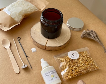 Kit per la creazione di candele da 120 ml, kit fai da te per candele, kit di forniture per la creazione di candele, cera di soia, per principianti, per adulti