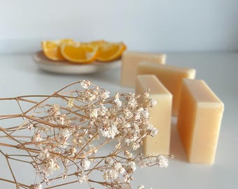 Hand made soap / Orange-neroli soap / Sensitive Soap / Handmade Cold Process Soap / 100% Natural Vegan Soap Artisan / lactic acid soap