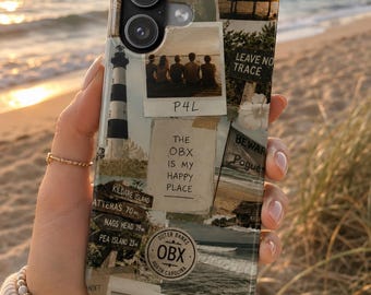 Outer Banks Telefonhülle, OBX Aesthetic Collage iPhone Hülle, P4L Pogue Life Telefonhülle, Vintage Küstenstrandhülle, Süßes Sommergeschenk