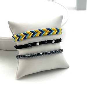 Outer Banks JJ Theme OBX Inspired Bracelet Set Waterproof Waxed Cord Set of 3 Adjustable Bracelets
