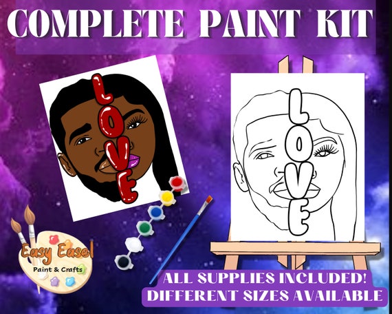 DIY Paint Party/pre-drawn/outline Canvas /teen /adult Painting / Paint & Sip  /pre-sketched /art Party / Birthday / Ladies Night/ Fundraisers 