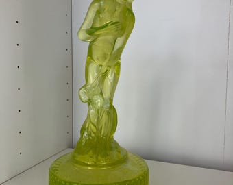 Summit Vaseline Glass Bashful Charlotte, September Morn, Vintage Yellow Uranium Glass