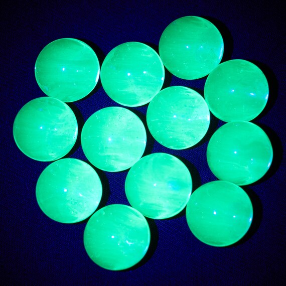 Twelve Vaseline Glass Marbles Approx. 1 Vintage Etsy