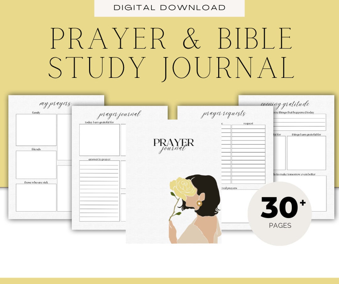Prayer Journal, Prayer Planner, Prayer Templates, Bible Study Templates ...