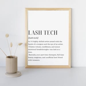 Lash Studio konsttryck (set om 3): Snygg salongdekor, presenter från Lash Tech, salongdekor, utskrivbar väggkonst