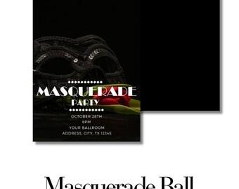 Masquerade Ball Editable Invitation Instant Download Masquerade Party ...