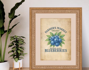 Farmers Market Wall Art, Kitchen Wall Art, Printable Wall Art, Home Decorations, Trendy Wall Art, Vintage Wall Art, Farmers Market