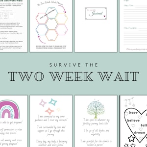 2 Week Wait Journal for TTC | Printable Fertility Tracker | Trying to Get Pregnant Support | TTC Journal | Infertility Affirmations