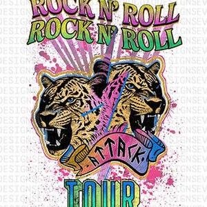 Rock N’ Roll Attack Tour – Vintage Tiger Lightning Band Tee