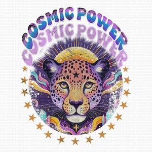 Cosmic Power – Psychedelic Leopard Spirit Art