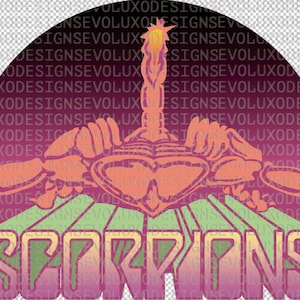Scorpions Logo Digital Sublimation DTF DTG Print PNG File Rock Band 80s 70s T Shirt Design