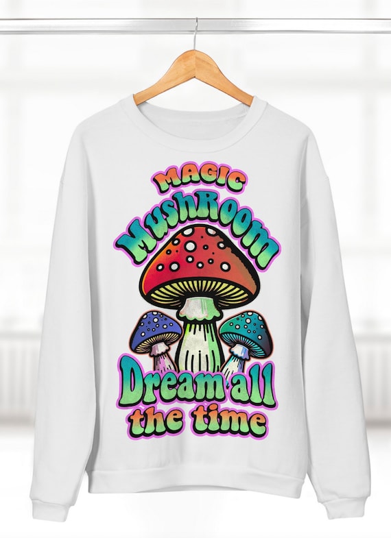 Magic Mushroom Vibrant Colors Fungus Hongod Trippy Digital
