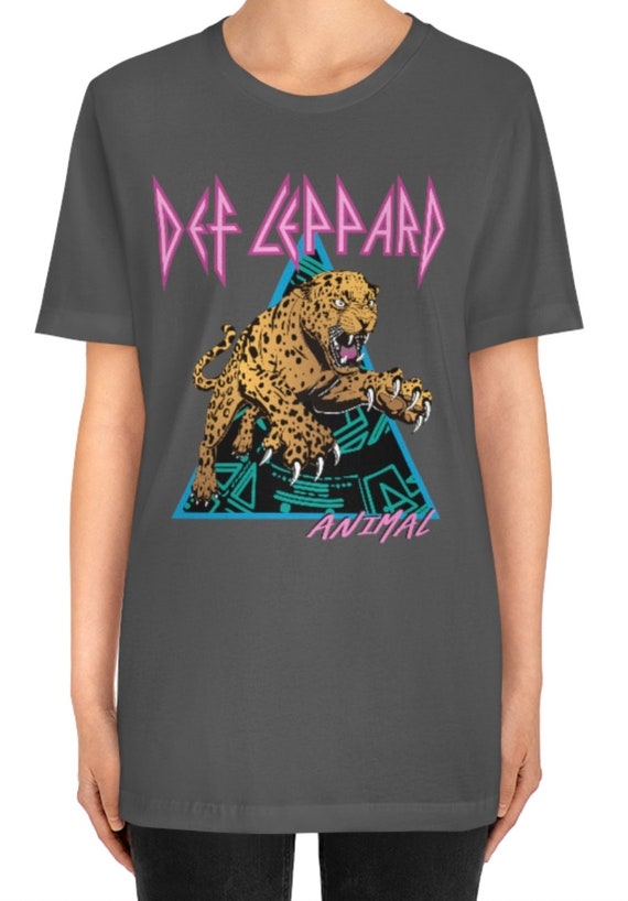 Def Leppard Tshirt, Leopard T-shirt, Leopard Print, Big Cats