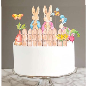Peter Rabbit Cake Topper, Peter Rabbit Party, Topper Peter Rabbit stampabile, Download istantaneo