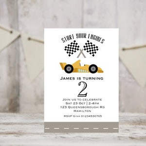 Twee snelle uitnodiging, afdrukbare raceauto-uitnodiging, retro raceauto-uitnodiging, twee snelle uitnodiging, auto verjaardagsuitnodiging, INSTANT DOWNLOAD