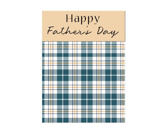 DIGITALE Vatertags-Plaid druckbare faltende obere Kekskarte | 10,5x14cm gefaltet | Sofortdownload | Bearbeitbar | Cookie Favor | Cookie Backer