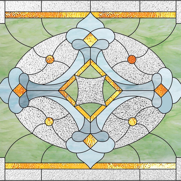 Stained Glass Geometric & Abstract Pattern PDF, Stain Glass Window Panel Cross Pattern