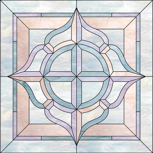 Stained glass geometric & abstract pattern PDF, Modern stain glass window panel pattern, Contemporary stained glass pattern to download