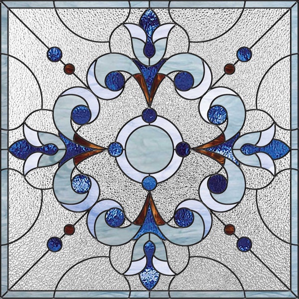 Stained glass geometric & abstract pattern PDF, Stain glass window panel pattern