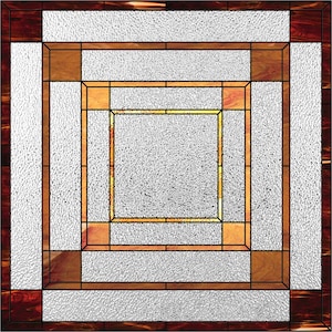 PDF con motivo geometrico e astratto in vetro colorato, modello di pannello per finestra in vetro colorato da scaricare immediatamente