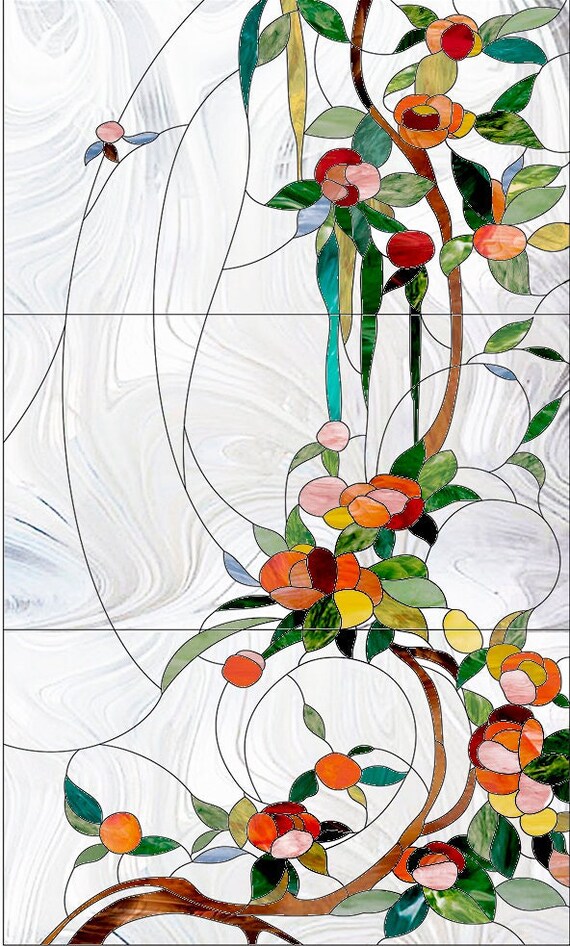 Simple Stained Glass Patterns Flowers