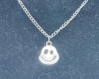 Spooky Ghost Face-  Halloween Necklace - Charm Necklace - Accessories