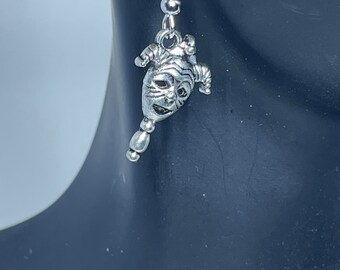 Silver Joker/ Jester Halloween Earrings - Womens Jewelry - Halloween Jewelry - Earrings