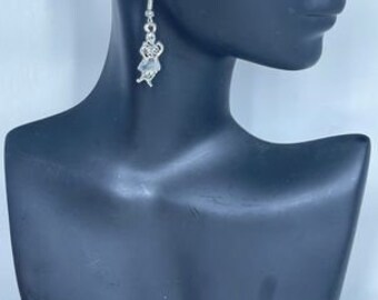 Silver Skeleton Earrings - Womens Jewelry - Halloween Jewelry