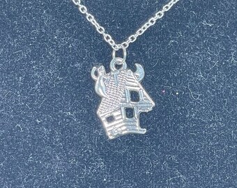 Spooky Haunted House Halloween Necklace - Charm Necklace - Accessories