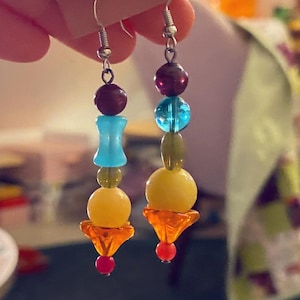 Beaded Glass Pride Earrings